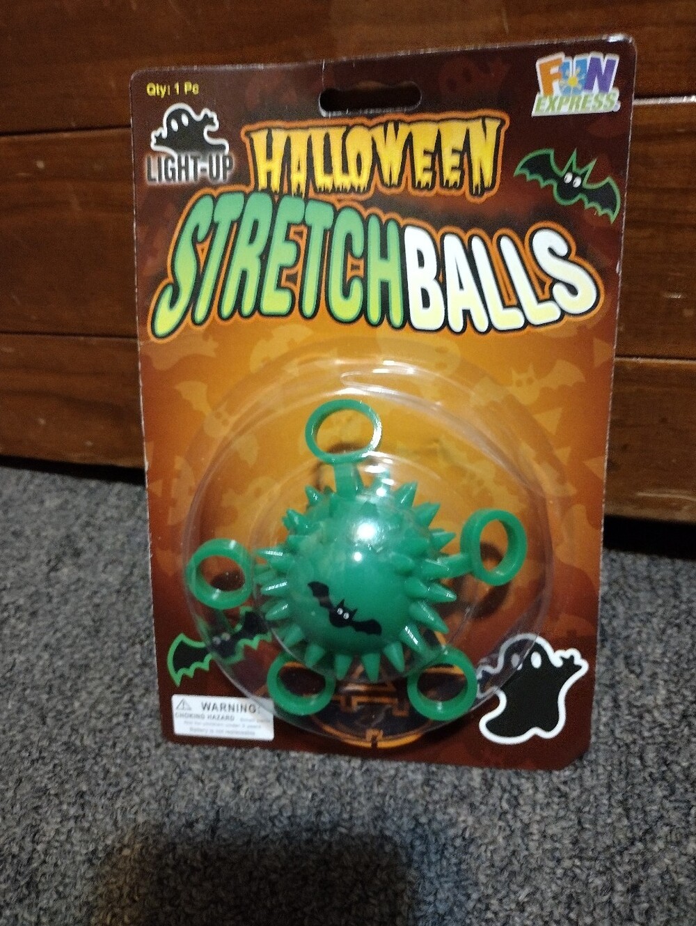 Express Halloween Green Stretch Ball Toy - Light-Up Kids Toy